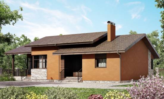 130-007-П Проект одноэтажного дома, компактный загородный дом из бризолита Катав-Ивановск | Проекты домов от House Expert