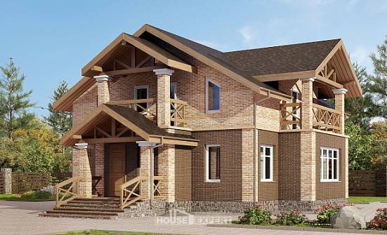 160-014-П Проект двухэтажного дома, доступный загородный дом из арболита Озёрск | Проекты домов от House Expert