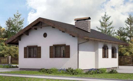 090-002-П Проект одноэтажного дома, небольшой дом из кирпича Бакал | Проекты домов от House Expert
