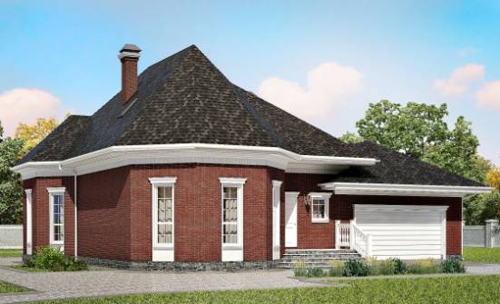 290-002-П Проект двухэтажного дома мансардой и гаражом, красивый дом из пеноблока Озёрск | Проекты домов от House Expert