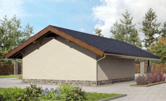 060-005-П Проект гаража из кирпича Катав-Ивановск | Проекты одноэтажных домов от House Expert