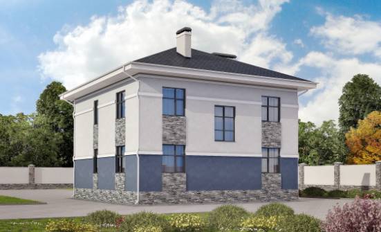 150-014-Л Проект двухэтажного дома, бюджетный коттедж из теплоблока Магнитогорск | Проекты домов от House Expert