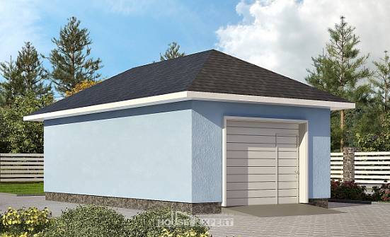 040-001-Л Проект гаража из керамзитобетонных блоков Сим | Проекты домов от House Expert