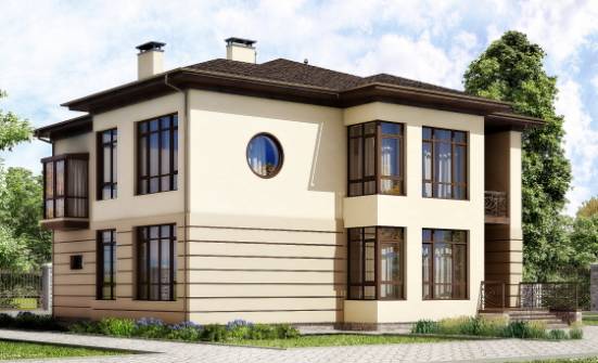 300-006-П Проект двухэтажного дома, гараж, уютный дом из кирпича Касли | Проекты домов от House Expert