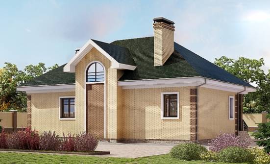 150-013-Л Проект двухэтажного дома с мансардным этажом, небольшой коттедж из кирпича Касли | Проекты домов от House Expert