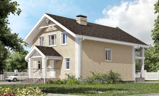 150-007-Л Проект двухэтажного дома с мансардой, современный домик из бризолита Челябинск | Проекты домов от House Expert