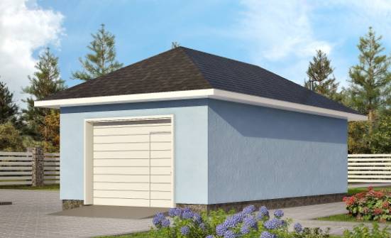 040-001-Л Проект гаража из керамзитобетонных блоков Сим | Проекты домов от House Expert