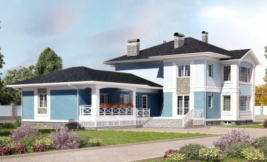 620-001-П Проект трехэтажного дома и гаражом, просторный дом из твинблока Коркино | Проекты домов от House Expert