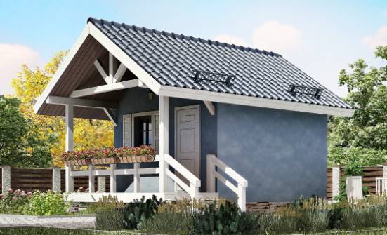 020-001-П Проект одноэтажного дома, красивый домик из бревен Усть-Катав | Проекты одноэтажных домов от House Expert