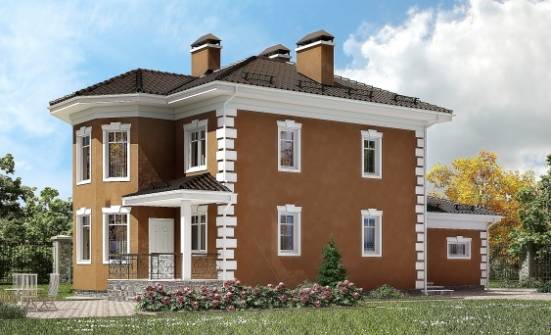150-006-П Проект двухэтажного дома и гаражом, бюджетный домик из арболита Аша | Проекты домов от House Expert