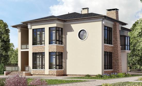 300-005-Л Проект двухэтажного дома, красивый загородный дом из кирпича Троицк | Проекты домов от House Expert