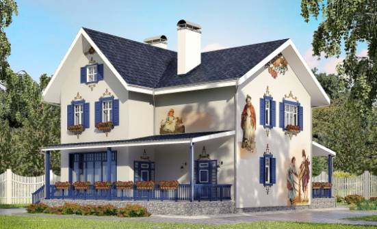 180-003-П Проект двухэтажного дома, бюджетный домик из кирпича Троицк | Проекты домов от House Expert