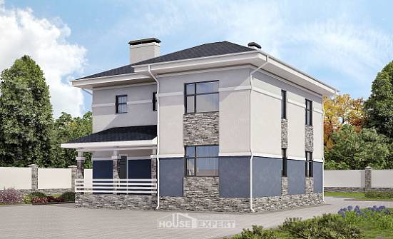 150-014-Л Проект двухэтажного дома, бюджетный коттедж из теплоблока Магнитогорск | Проекты домов от House Expert
