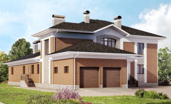 520-002-Л Проект трехэтажного дома, гараж, просторный дом из поризованных блоков Касли | Проекты домов от House Expert