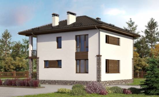 170-005-П Проект двухэтажного дома, компактный дом из теплоблока Катав-Ивановск | Проекты домов от House Expert