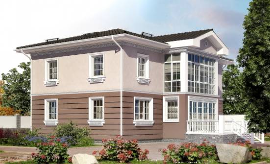 210-005-П Проект двухэтажного дома, современный домик из газобетона Касли | Проекты домов от House Expert