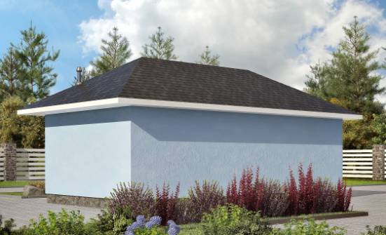 040-001-Л Проект гаража из керамзитобетонных блоков Сим | Проекты одноэтажных домов от House Expert