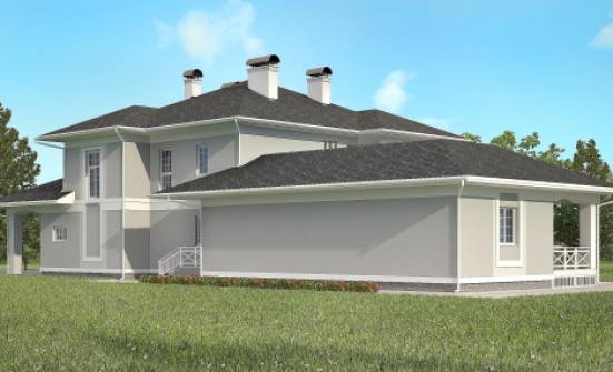 360-001-П Проект двухэтажного дома и гаражом, красивый коттедж из кирпича Касли | Проекты домов от House Expert