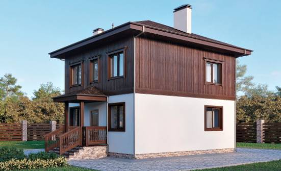 100-006-Л Проект двухэтажного дома, классический дом из твинблока Озёрск | Проекты домов от House Expert