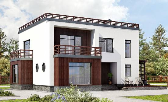 215-002-П Проект двухэтажного дома, простой дом из блока Южноуральск | Проекты домов от House Expert