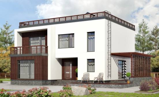 215-002-П Проект двухэтажного дома, простой дом из блока Южноуральск | Проекты домов от House Expert