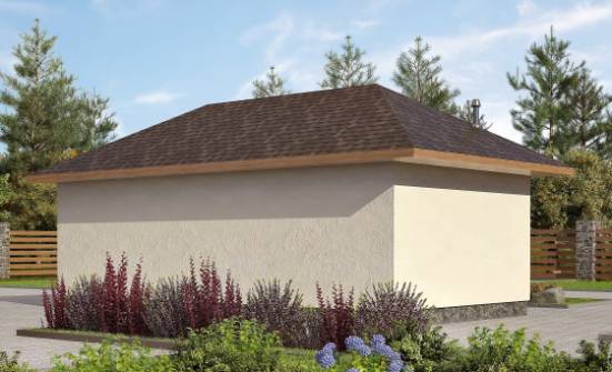 040-001-П Проект гаража из газосиликатных блоков Коркино | Проекты одноэтажных домов от House Expert