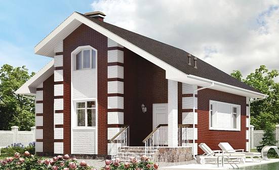 115-001-П Проект двухэтажного дома мансардой, доступный домик из газосиликатных блоков Челябинск | Проекты домов от House Expert
