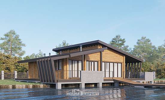 100-007-П Проект бани из бревен Сим | Проекты домов от House Expert