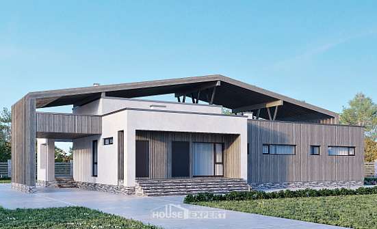 170-011-Л Проект одноэтажного дома, экономичный дом из кирпича Куса | Проекты домов от House Expert