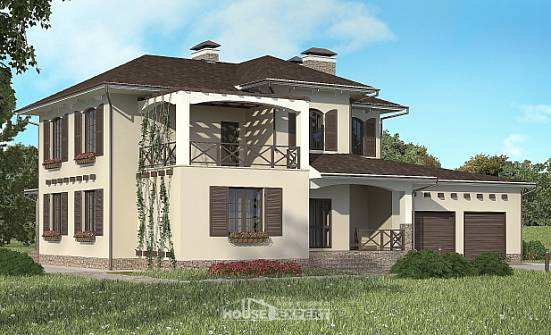 285-002-П Проект двухэтажного дома и гаражом, классический коттедж из кирпича Сим | Проекты домов от House Expert