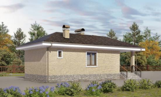 040-002-П Проект бани из газосиликатных блоков Снежинск | Проекты одноэтажных домов от House Expert