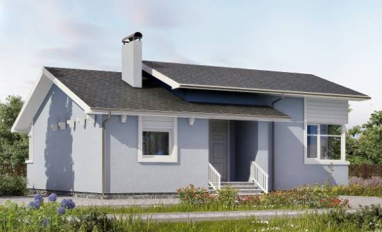 110-003-Л Проект одноэтажного дома, бюджетный дом из пеноблока Златоуст | Проекты домов от House Expert