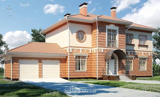285-001-Л Проект двухэтажного дома, гараж, огромный коттедж из кирпича Магнитогорск | Проекты домов от House Expert