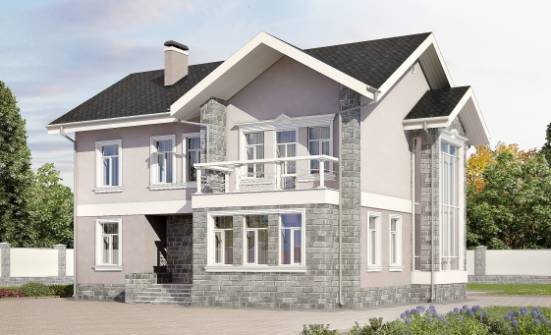 170-008-П Проект двухэтажного дома, простой загородный дом из блока Катав-Ивановск | Проекты домов от House Expert