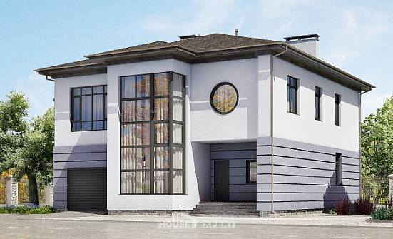 300-006-Л Проект двухэтажного дома и гаражом, уютный дом из кирпича Чебаркуль | Проекты домов от House Expert