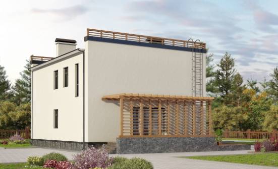 215-002-Л Проект двухэтажного дома, современный загородный дом из арболита Трёхгорный | Проекты домов от House Expert