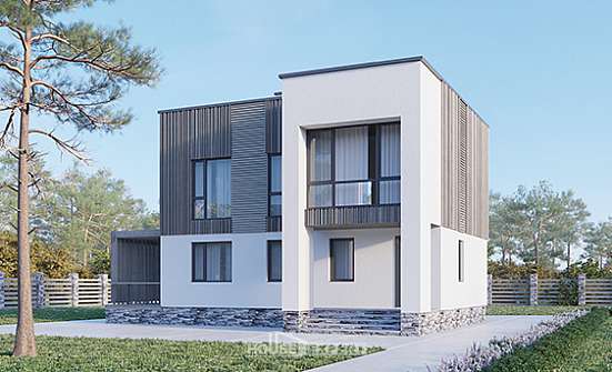 150-017-П Проект двухэтажного дома, экономичный коттедж из пеноблока Карталы | Проекты домов от House Expert