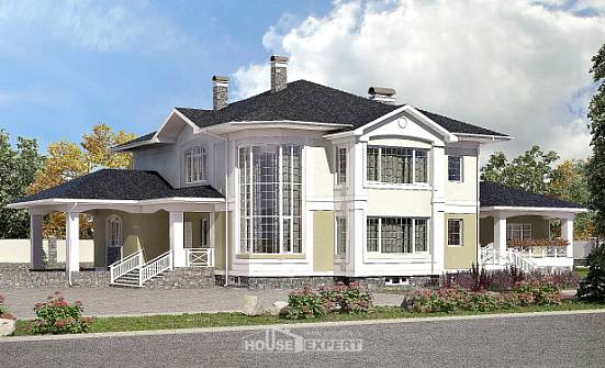 620-001-Л Проект трехэтажного дома и гаражом, огромный дом из бризолита, Озёрск