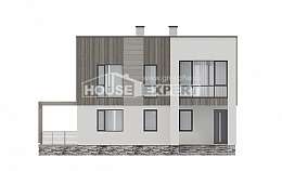 150-017-П Проект двухэтажного дома, бюджетный коттедж из керамзитобетонных блоков, Сим