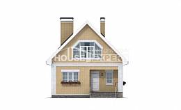 130-004-П Проект двухэтажного дома с мансардой, экономичный домик из керамзитобетонных блоков, Миасс