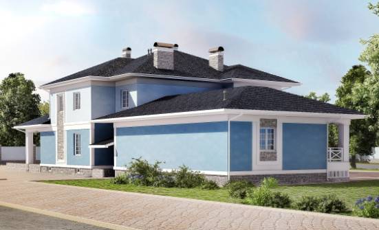620-001-П Проект трехэтажного дома, гараж, огромный загородный дом из пеноблока, Касли