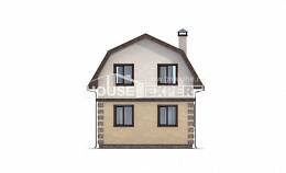 070-004-П Проект двухэтажного дома с мансардным этажом, недорогой коттедж из теплоблока, Катав-Ивановск