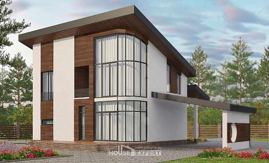 230-001-П Проект двухэтажного дома мансардой, уютный коттедж из кирпича, Южноуральск