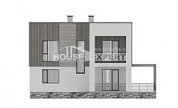 150-017-П Проект двухэтажного дома, простой домик из бризолита, Касли