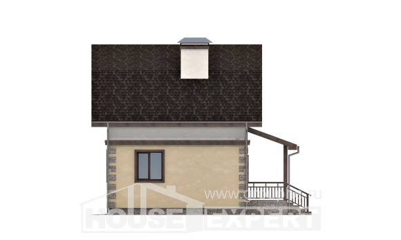 070-004-П Проект двухэтажного дома мансардный этаж, бюджетный дом из твинблока, Юрюзань